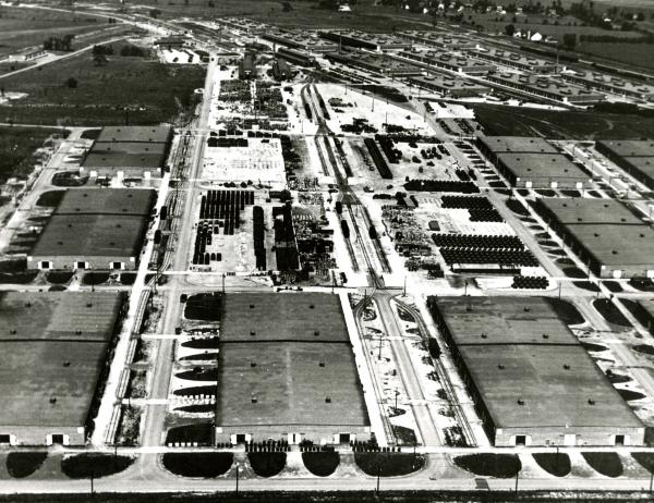 Aerial view of the Letterkenny Ordnance Depot, Chambersburg, PA.