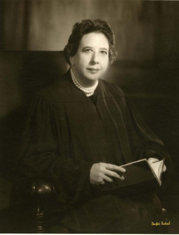Genevieve Blatt in her judicial robe.