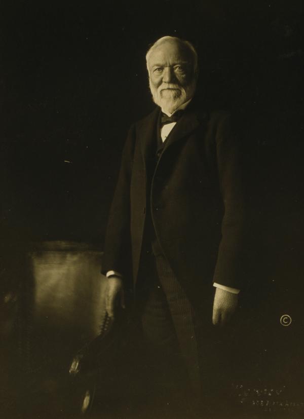 Andrew Carnegie, three-quarter length portrait, standing, facing front