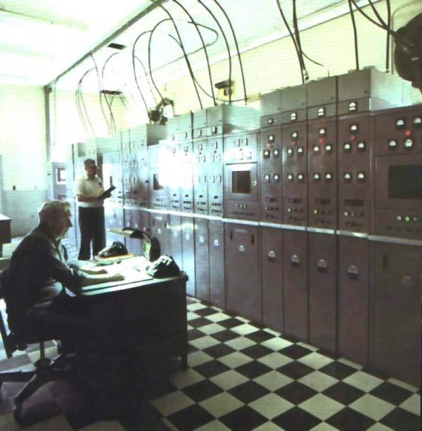 Transmitter room at Slidell radio station WNU Slidell, Louisiana. 