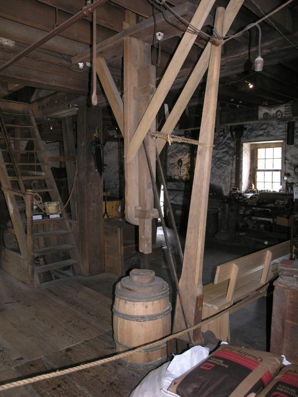 A barrel packer which has specific dimensions for the barrels into which it was packed, and how much flour should be packed into each barrel. 
