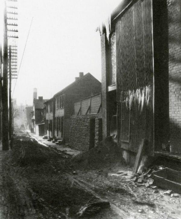  Harrisburg's Eighth Ward, unpaved Tanner's Alley, looking south