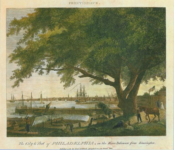 An image of the Port along the banks of the Delaware. 