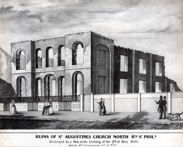 Ruins of St. Augustines Church North 4th Street Phila. Destroyed by a mob on the evening of the 8th of May 1844