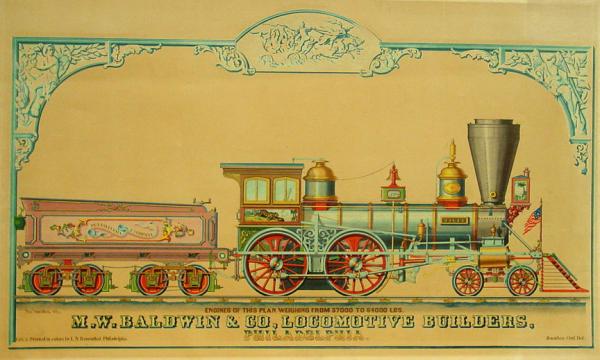 Baldwin Tiger, advertising the Baldwin company Locomotive builders.