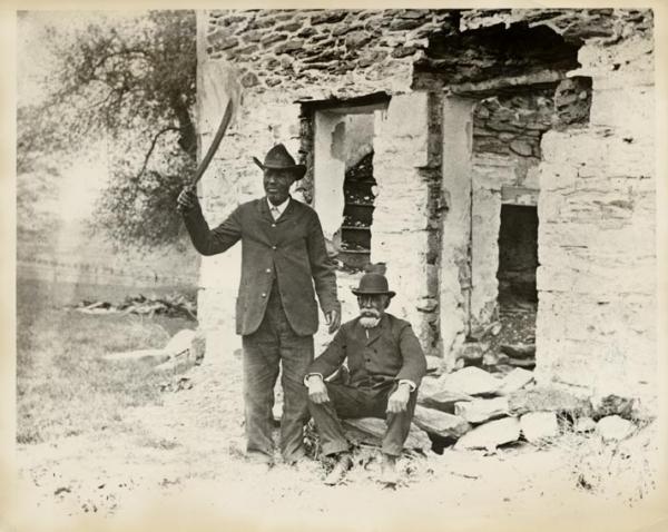 Samuel Hopkins and Peter Woods at the scene of  the Christiana Riot.  