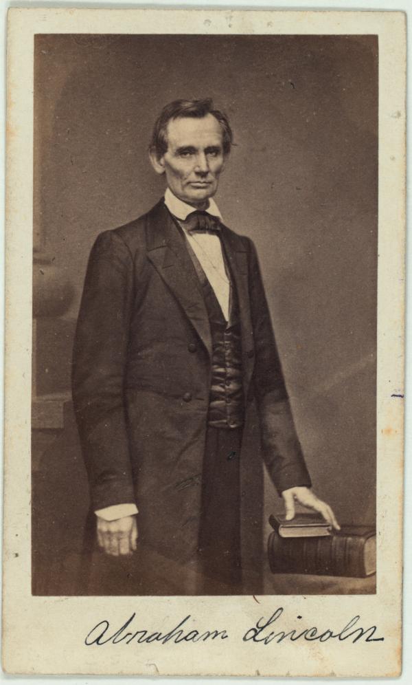 Photographer Matthew Brady captured this image of Abraham Lincoln in 1860.