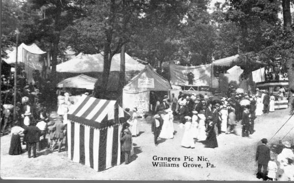 Black and white image of the Grangers Picnic