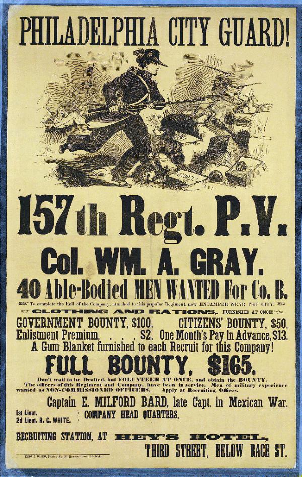 Philadelphia City Guard poster, 1863.