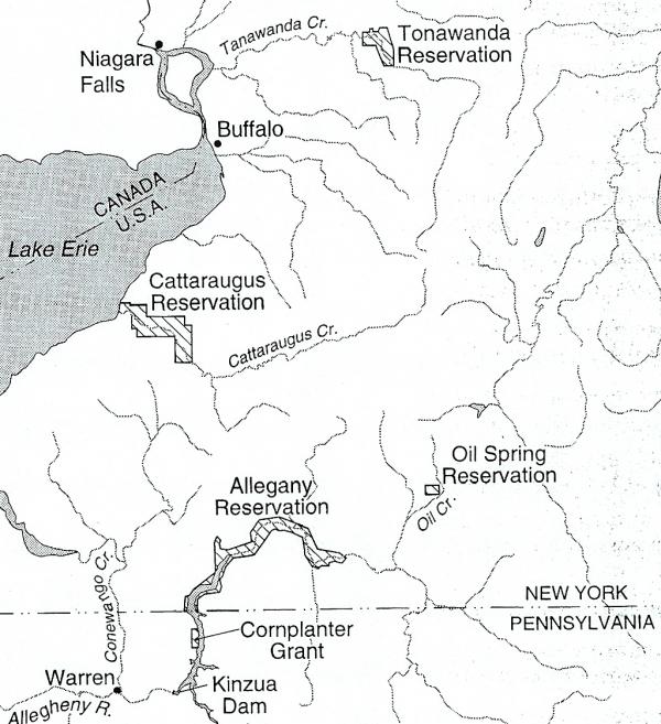 Map of Cornplanter Reservation