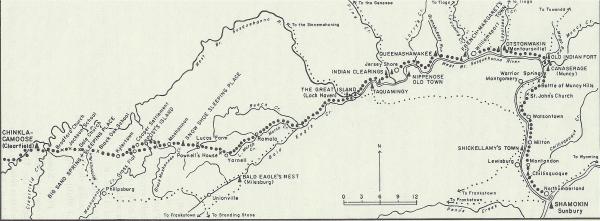 Map of Great Shamokin Path, east.