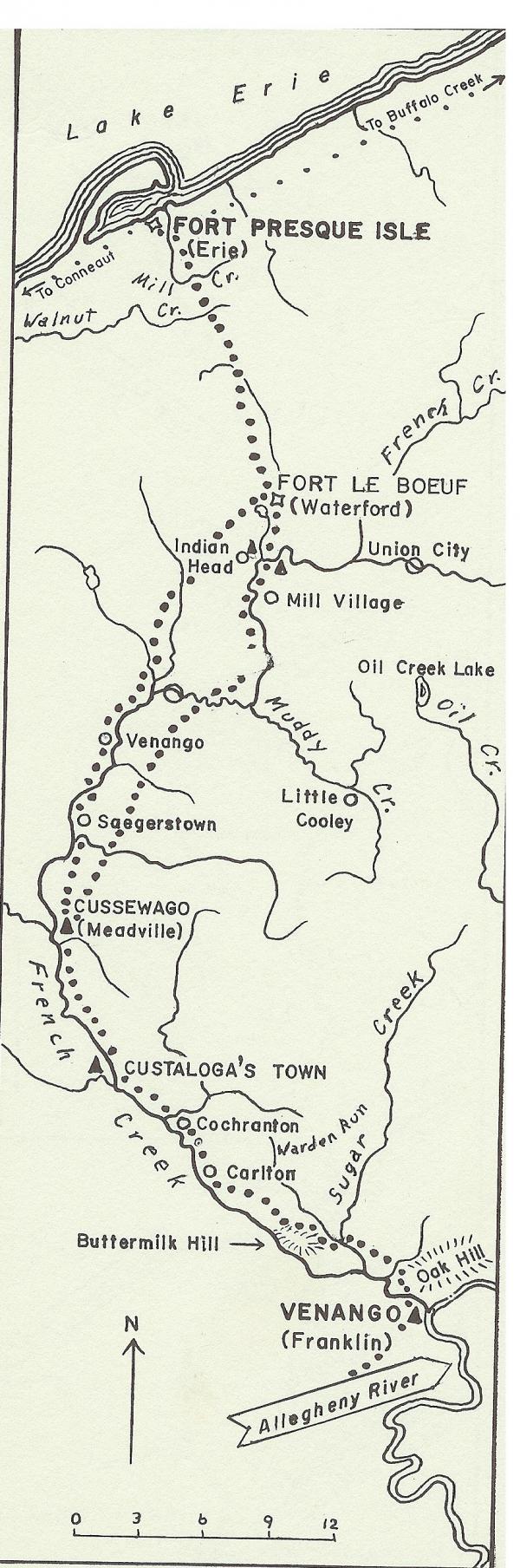 Map of Venango Path North.