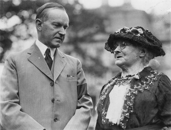 Mother Jones meeting with Calvin Coolidge, September 16, 1924. 