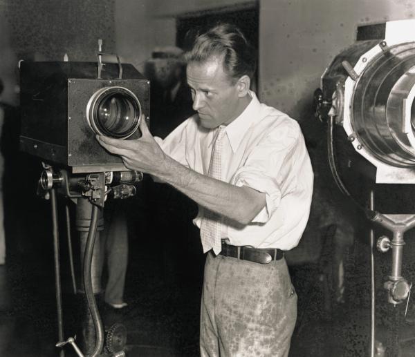 Philo Farnsworth Adjusting Television Camera 