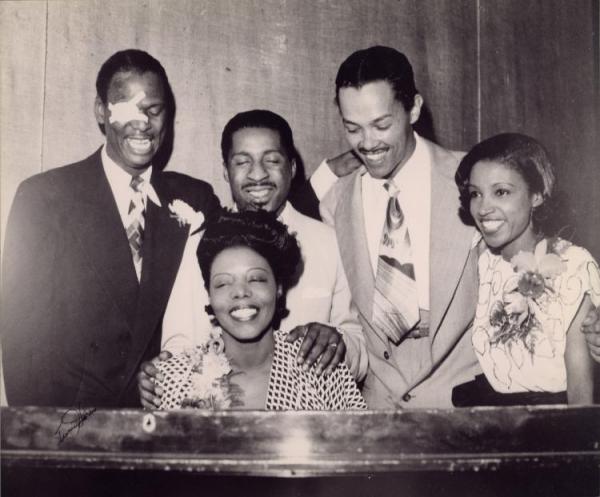 Billy Eckstine (on the right) with a whos who of Pittsburgh Jazz musicians, circa 1946-1950. 