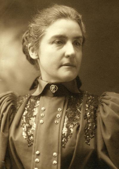 Sepia photograph, head and shoulders  
