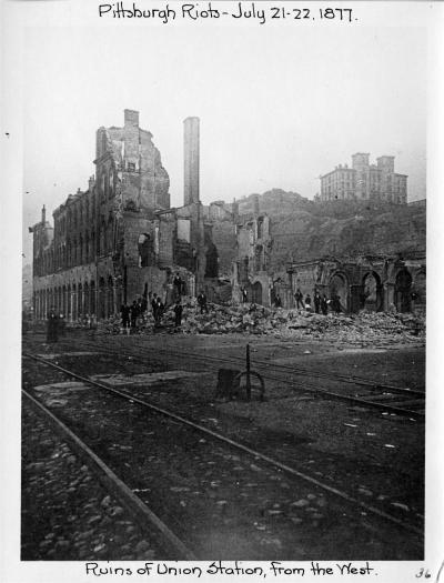 Union Street Station Ruins from the West.
