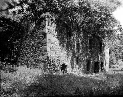 Black and white image of the furnace. 