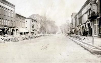Image of the Paved main street in Wellsboro  