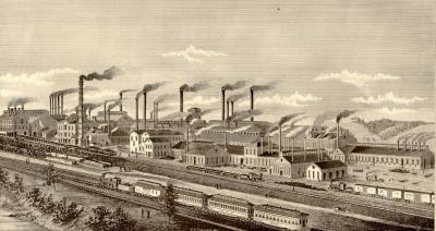 General view of the Pennsylvania Steel Works. 