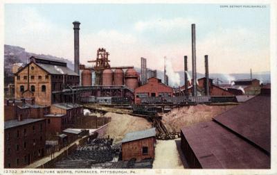 Color postcard of the National Tube Works. 