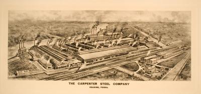 Birds eye view of the Carpenter Steel Company, Reading, Pennsylvania.