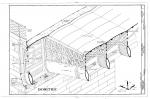 This drawing shows the hollow, cast-iron arches that supported the bracing, floor plates, and macadam road surface above. 