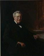 Official oil on canvas portrait of William Wilson seated, facing right, wearing a suit.