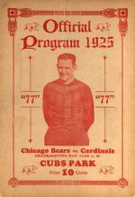 Program featuring Red Grange in uniform on the cover.