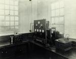 The original broadcast transmitter of KDKA, Pittsburgh, PA, circa 1920.  