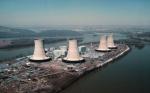 A color photograph of Three Mile Island Cooling Towers.