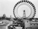 Ferris Wheel and general overhead view of part of Chicago's World's Columbian Exposition.