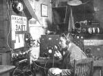 Early ham radio operator using a Westinghouse RA/DA receiver, Oak Lane, PA, 1923.  