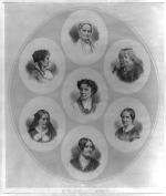 Head-and-shoulders portraits of seven prominent figures of the suffrage and women's rights movement