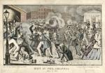Lithograph of the Southwark Bible riot scene  