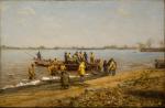 Thomas Eakins painting from 1881 of shad fishermen laying out their nets on the edge of the Delaware River outside of Gloucester, New Jersey.