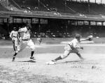 Buck Leonard is tagged out during a 1937 game between the Philadelphia Stars and the Homestead Grays.