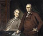 Portrait of Gouverneur Morris and Robert Morris in formal attire.  '