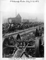 Image of 1877 Strike looking East from 25th Street. 
'