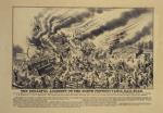 1856 Train crash litho (with people flying in air) The Dreadful Accident of the North Pennsylvania Railroad