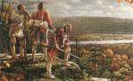 The British had promised to withdraw from the Ohio Country after they defeated the French, but instead constructed Fort Pitt and turned the land around it into settlements. This painting by Robert Griffing depicts the Indians looking down upon the fort and the beginnings of the city of Pittsburgh, and realizing the British are not leaving, but instead are taking over.