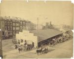 Picture of Market Houses in Harrisburg, Pa. Horse and carriages.'