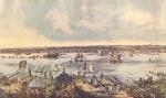 An 1850 view of Philadelphia from Camden, New Jersey