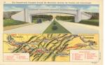 Map of the SPRR line, Pennsylvania Turnpike, Map 1940 postcard Cupper 