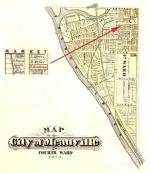 An 1875 map of Meadville shows the residence of Richard Henderson, where fugitive slaves were harbored.