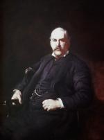 Oil on canvas portrait of John Pierpont Morgan.