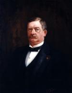 Oil on canvas of William A. Stone.'