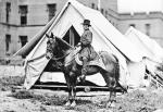 Photograph of Joe Hooker on horseback.