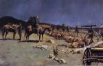 Rocco painting of Meade's 1 a.m. battlefield arrival <i>The Bivouac</i>  