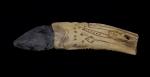 Sheep Rock Shelter carved bone handled knife -opposite view'